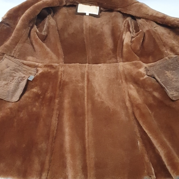 Michael Kors 100% Merino Shearling Trench Coat - Picture 5 of 12
